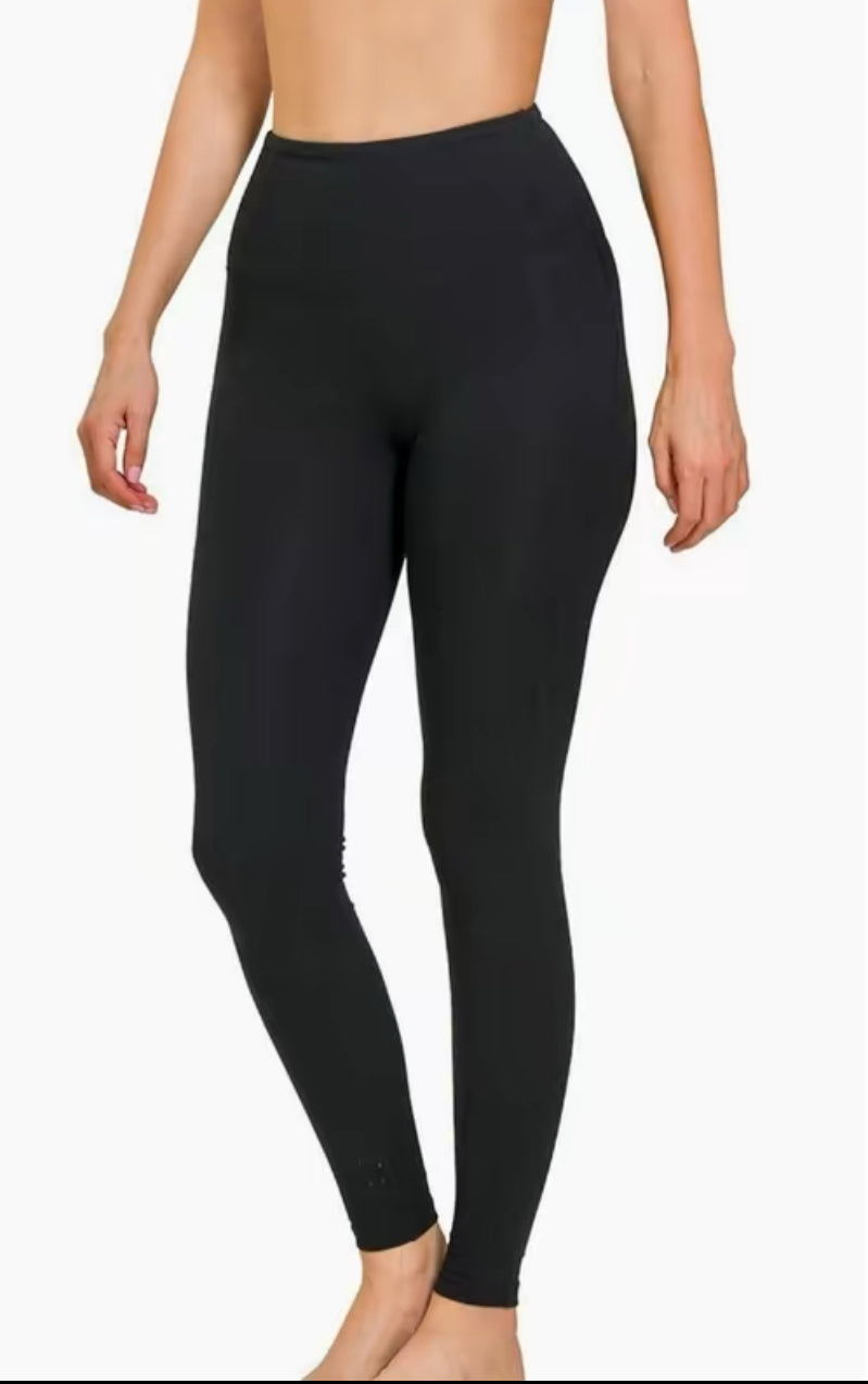 Elastic Waistband Leggings - 3 color options