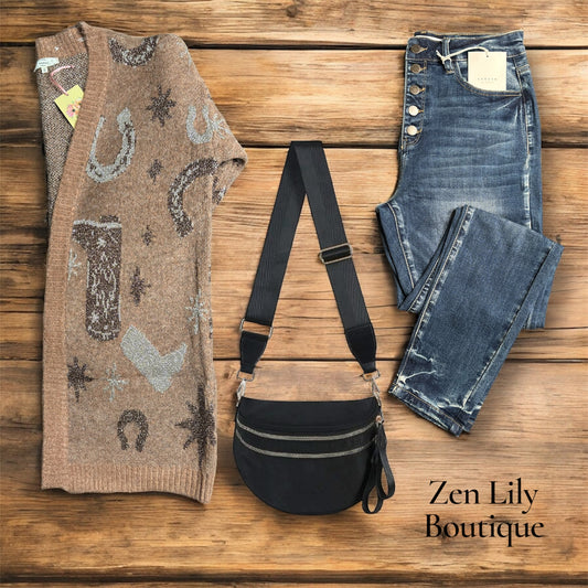 Shimmering Western Cardigan