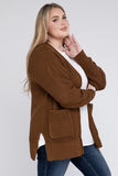 Plus Low Gauge Waffle Open Cardigan Sweater - Multiple Colors Available