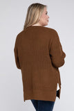 Plus Low Gauge Waffle Open Cardigan Sweater - Multiple Colors Available