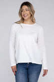 Plus Cotton Crew Neck Long Sleeve T-Shirt - Multiple color options