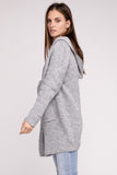 Hooded Open Front Sweater Cardigan - Multiple Colors Available