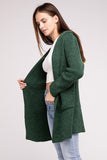 Hooded Open Front Sweater Cardigan - Multiple Colors Available