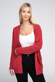 Melange Open Front Sweater Cardigan - Multiple color options