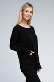 Viscose Front Pockets Sweater - 6 Color Options