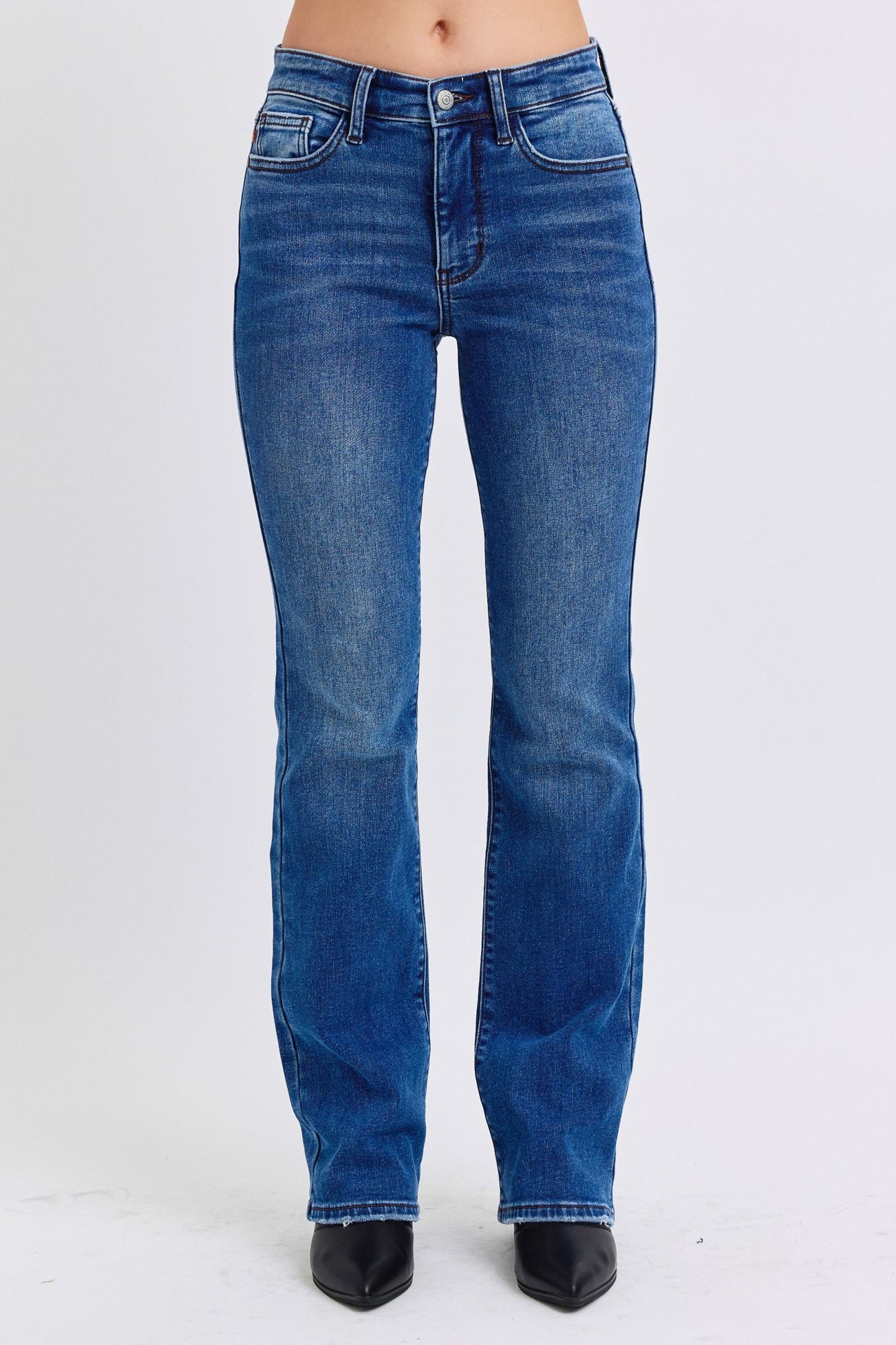 Judy Blue Mid-Rise Bootcut Jeans with Pockets