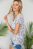 Paisley Print V-Neck Tunic Top