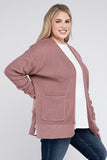 Plus Low Gauge Waffle Open Cardigan Sweater - Multiple Colors Available