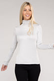 Ribbed Turtle Neck Long Sleeve Top - 2 color options