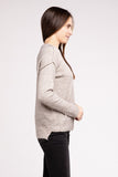 Melange Hi-Low hem Round Neck Sweater - Multiple Colors Available