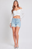 YMI Distressed Frayed Hem Denim Shorts