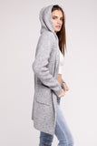 Hooded Open Front Sweater Cardigan - Multiple Colors Available