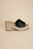 LOCK-1 Espadrille Mule Heels