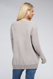 Melange Open Front Sweater Cardigan - Multiple color options