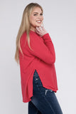 Plus Melange Baby Waffle Long Sleeve Top - Multiple Colors Available