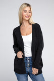 Melange Open Front Sweater Cardigan - Multiple color options