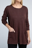 Viscose Front Pockets Sweater - 6 Color Options