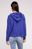 Hooded Brushed Melange Hacci Sweater - Multiple Colors Available