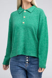 Brushed Melange Hacci Collared Sweater - 5 Color Options