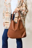 Vegan Leather Handbag with Pouch - 2 Color Options