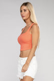 Cotton Square Neck Cropped Cami Top - 6 Color Options