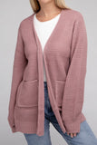 Low Gauge Waffle Open Cardigan Sweater - 6 Color Options