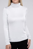 Ribbed Turtle Neck Long Sleeve Top - 2 color options