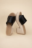 LOCK-1 Espadrille Mule Heels