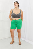 Blumin Apparel Too Good Ribbed Shorts in Green