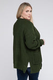 Plus Low Gauge Waffle Open Cardigan Sweater - Multiple Colors Available