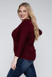 Plus Luxe Rayon Boat Neck 3/4 Sleeve Top- Multiple color options