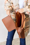 Vegan Leather Handbag with Pouch - 2 Color Options