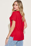 V-Neck High Low Tee