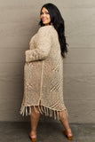 Boho Chic Western Knit Fringe Cardigan