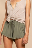 Light Weight Ruffle Trim Shorts - 3 Colors