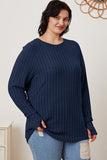 Ribbed Thumbhole Sleeve Top- Multiple Colors Available