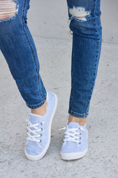 Lace-Up Plush Thermal Flat Sneakers