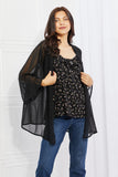 Melody Just Breathe Chiffon Kimono in Black