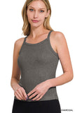 RIBBED SOFT RAYON CAMI - Multiple Colors