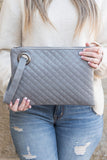 Quilted Wristlet Clutch - Multiple Colors