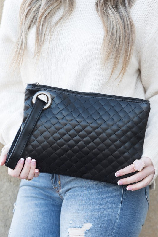Quilted Wristlet Clutch - Multiple Colors