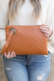 Quilted Wristlet Clutch - Multiple Colors