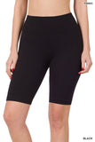 SEAMLESS RIBBED HIGH WAIST BIKER SHORTS - 3 Colors