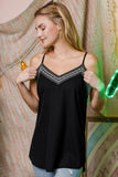 Trim Attached Camisole Top with Adjustable Straps