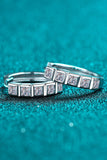 Always Chic Sterling Silver Moissanite Huggie Earrings