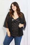 Melody Just Breathe Chiffon Kimono in Black