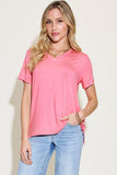 V-Neck High Low Tee