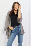 Just Breathe Chiffon Kimono in Grey