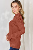 Ribbed Mock Neck Puff Sleeve Top - Multiple Colors Available