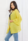 Just Breathe Chiffon Kimono in Yellow